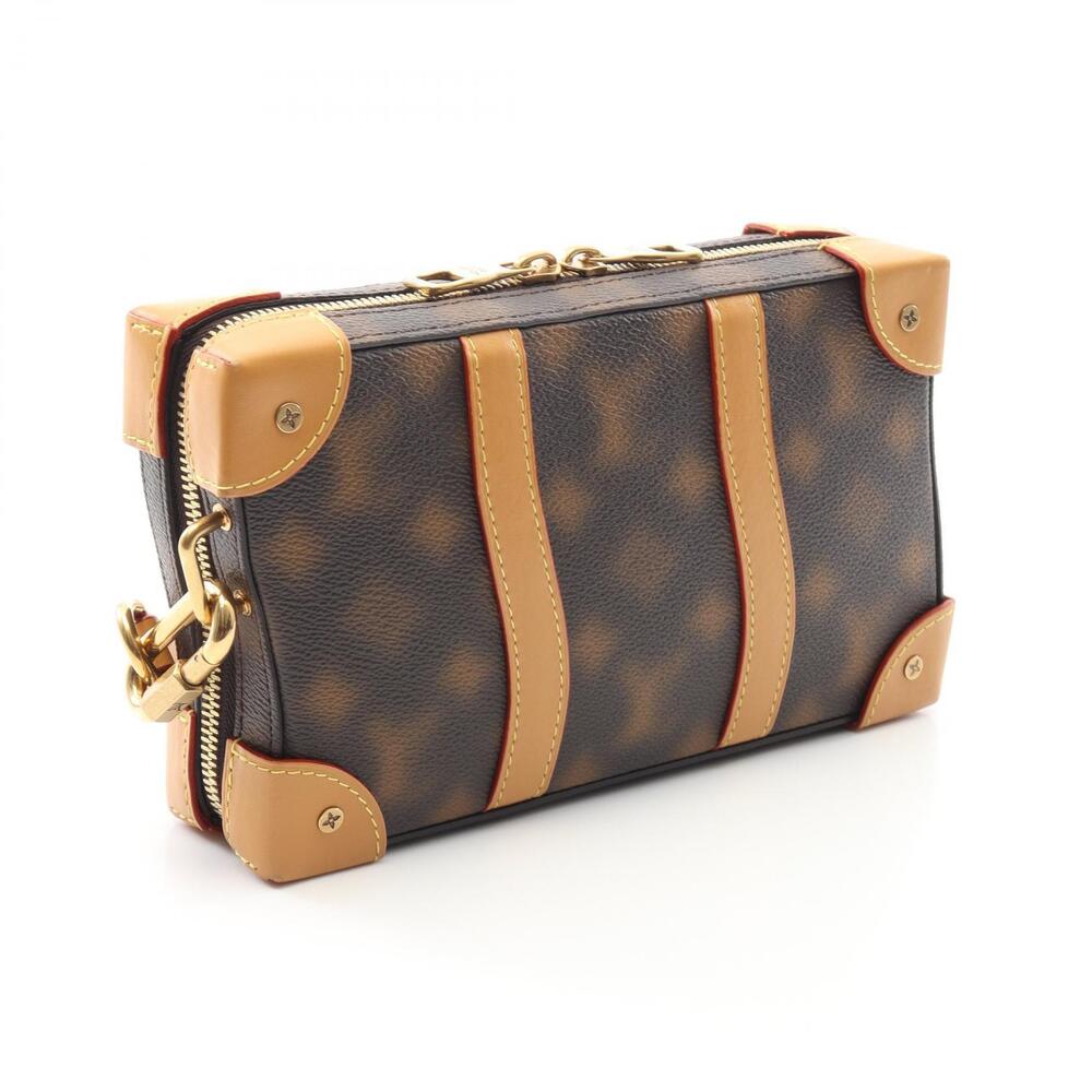 Louis Vuitton Shoulder Soft Brown Monogram Bag Canvas Leather This Trunk